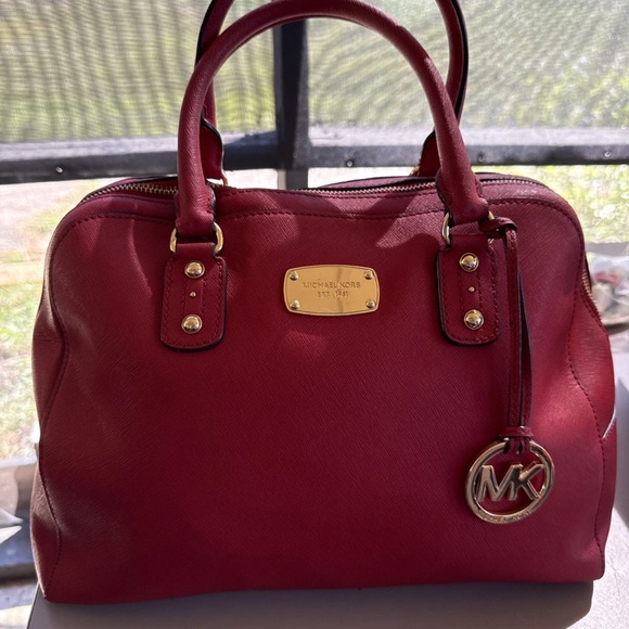 Michael Kors Red Handbag - Picture 1 of 8